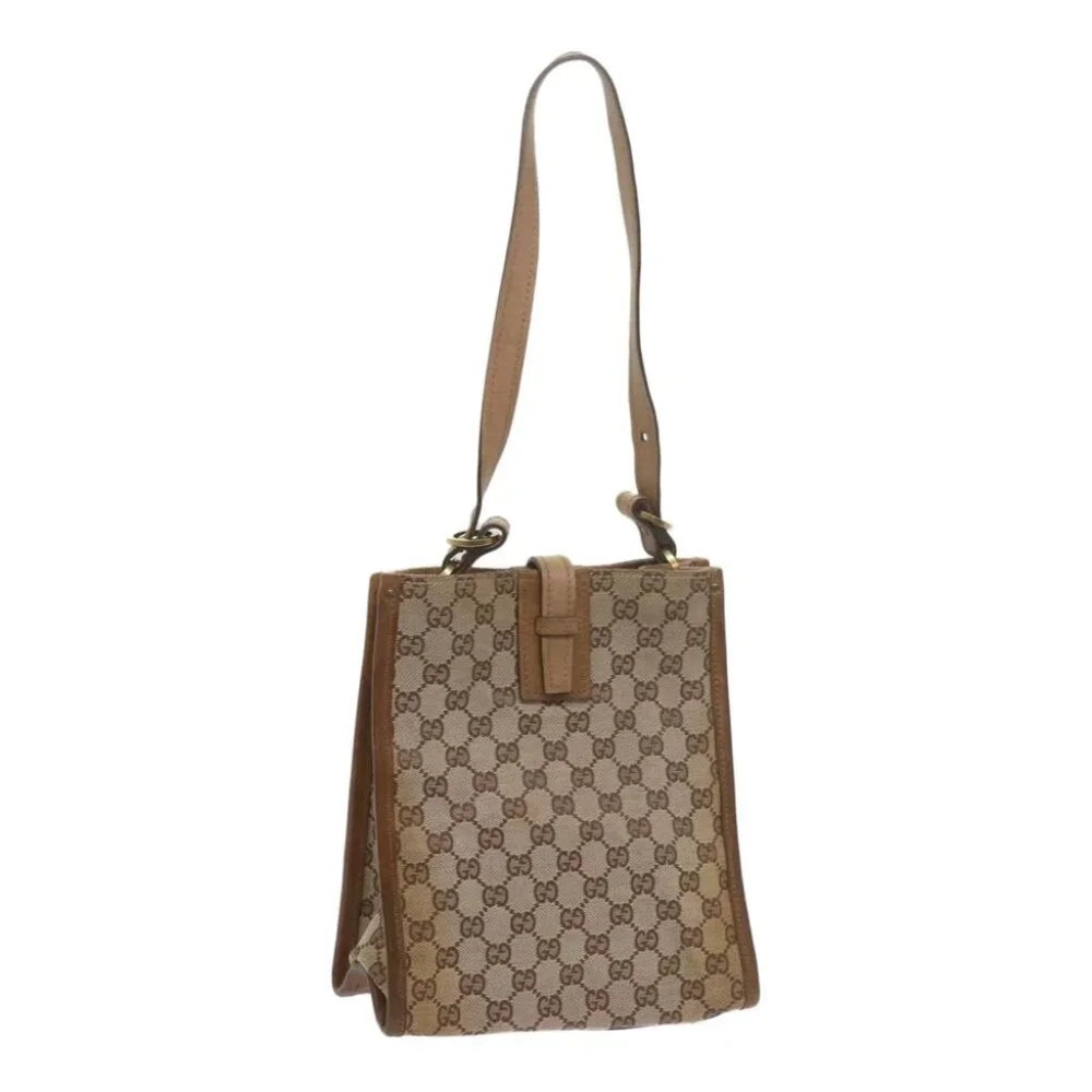 GUCCI GG Canvas Shoulder Bag Beige 110292 Auth 61802 - Picture 1 of 16